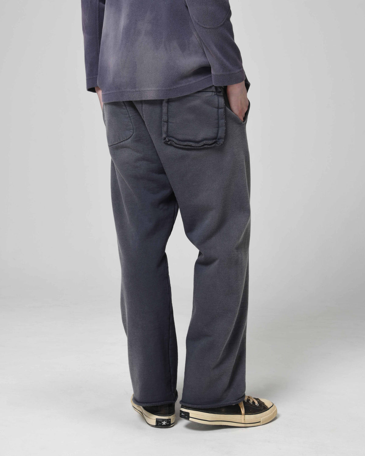 BOW WOW WEATHERED SWEAT PANTS - EGGPLANT