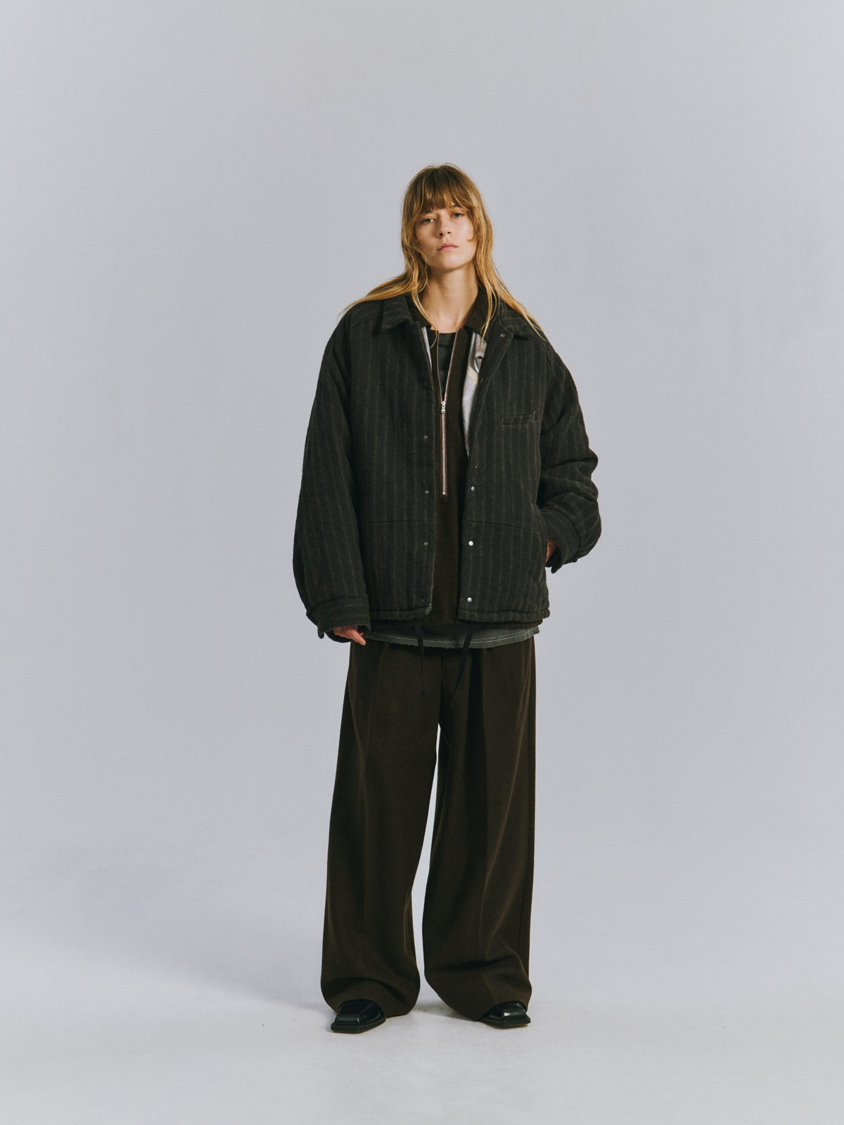 ANCELLM STRIPE PADDED SHIRT
