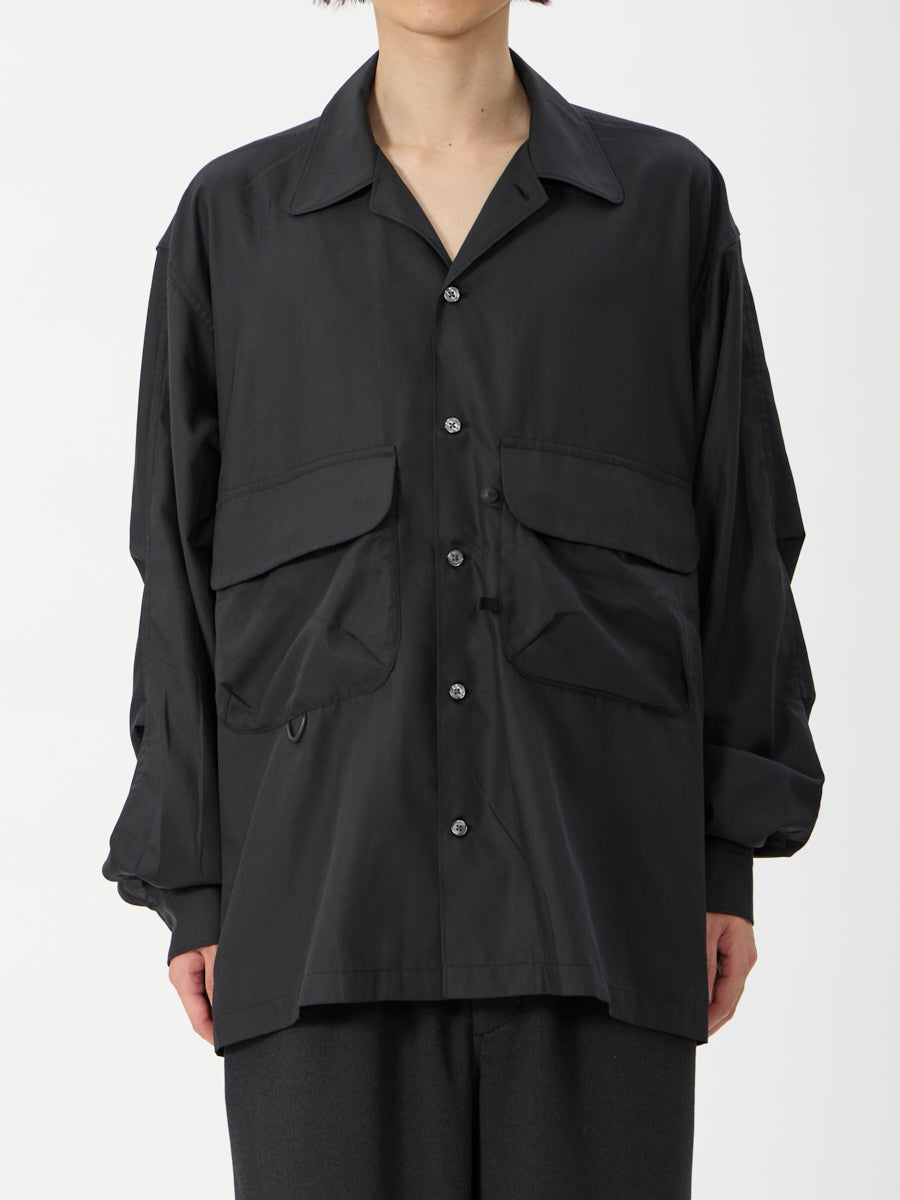 DAIWA PIER39 TECH SPORTS OPEN COLLAR SHIRT L/S SOLID