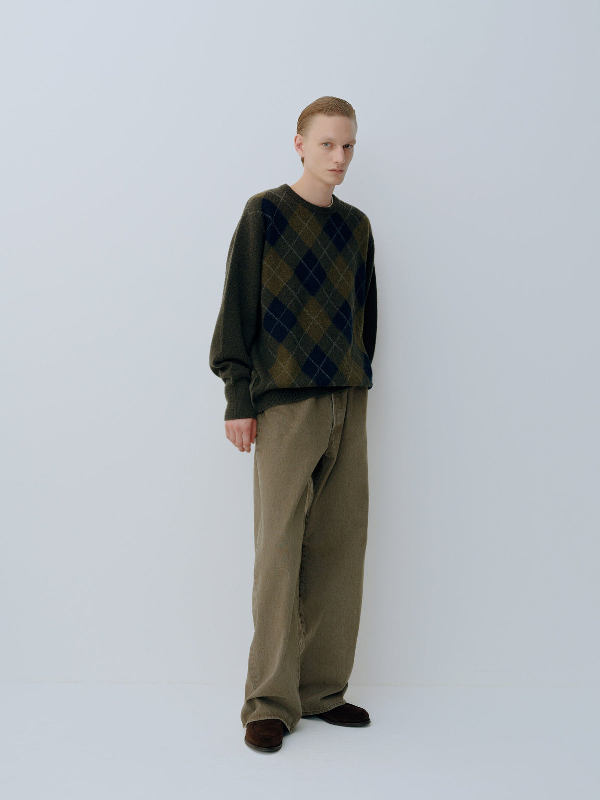 ssstein Loose Color Denim Pants