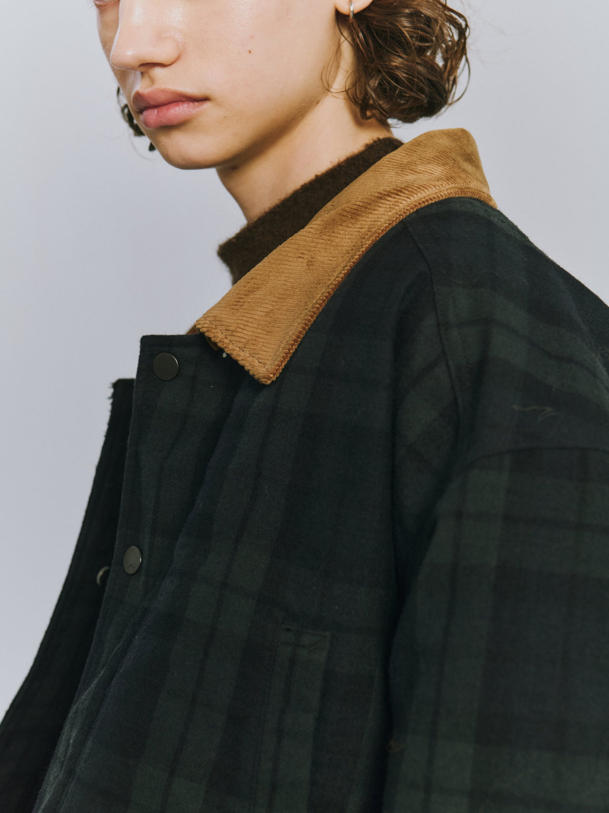 ANCELLM CHECK HALF JACKET