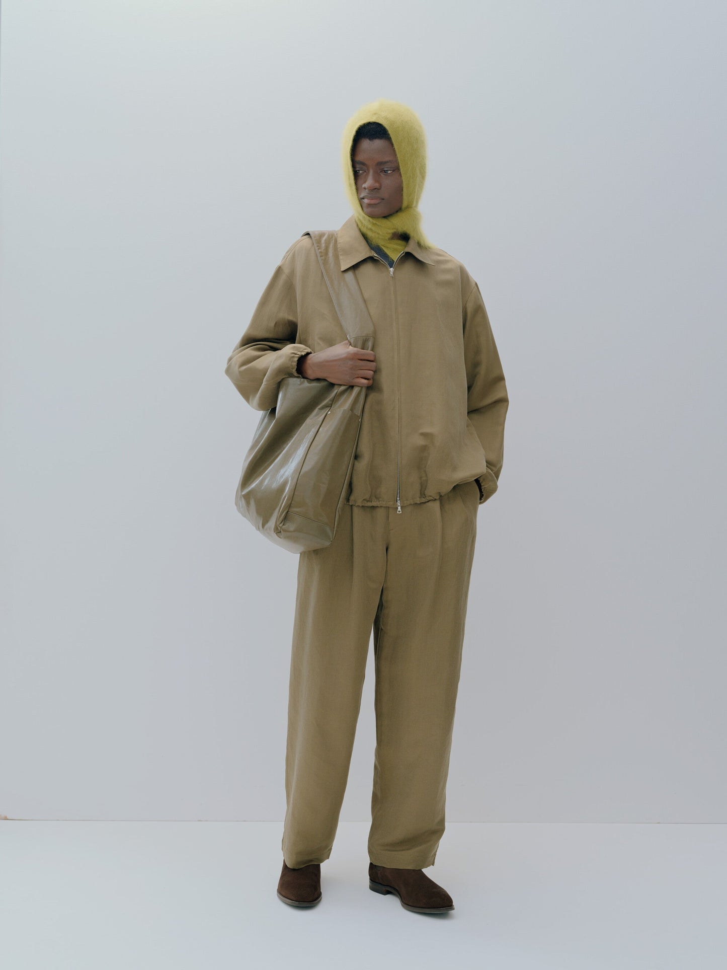 ssstein Silk Linen Twill Light Zip Jacket