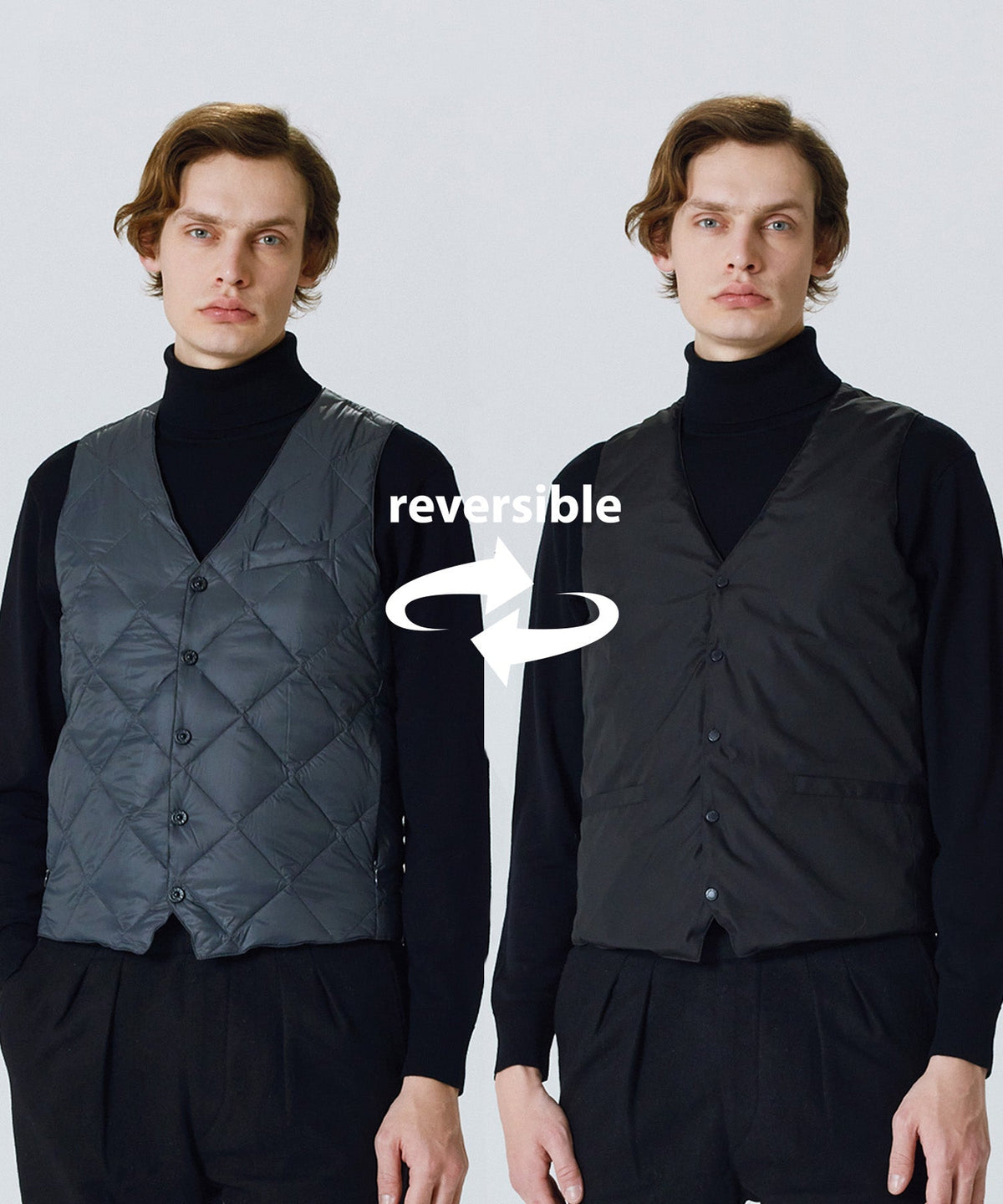 TAION City Line Reversible Single-Button Down Vest