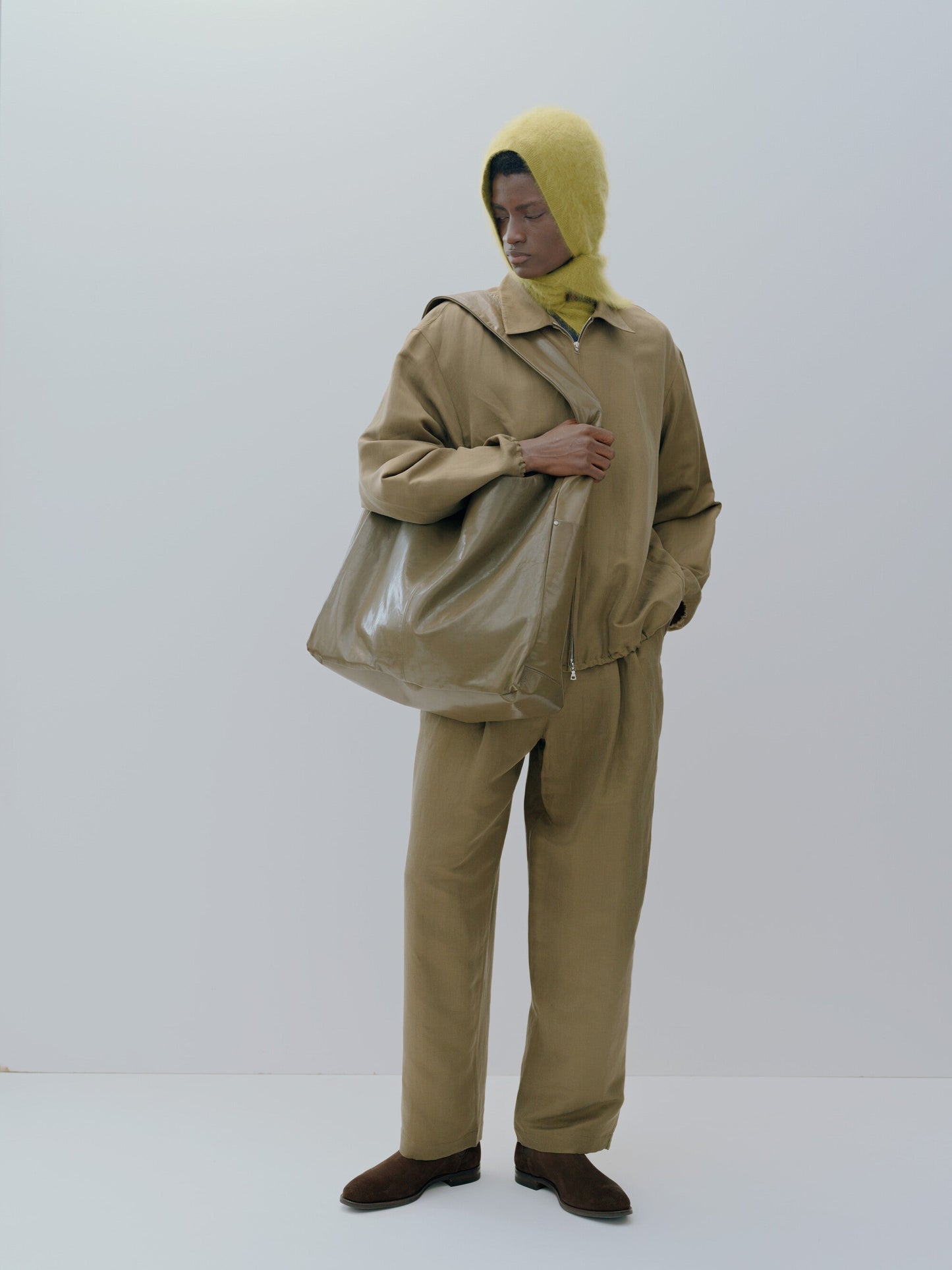 ssstein Silk Linen Twill Light Zip Jacket