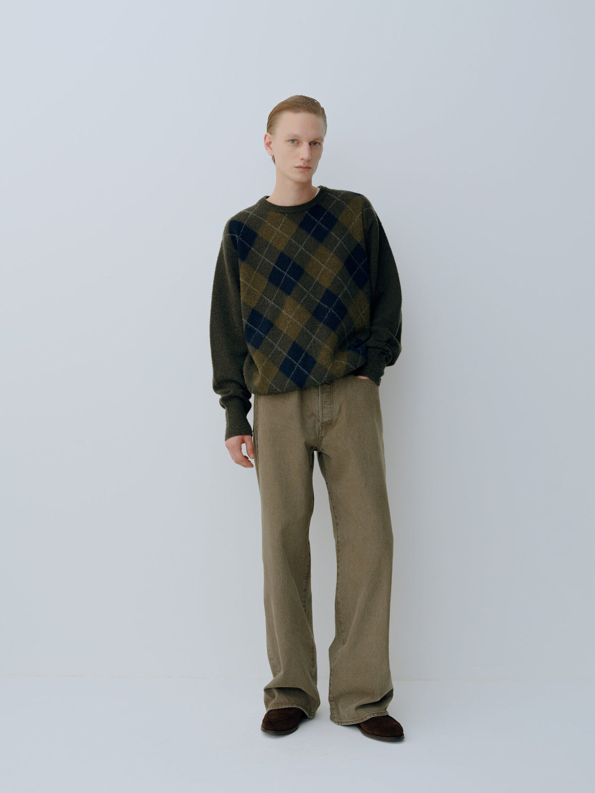 ssstein Loose Color Denim Pants