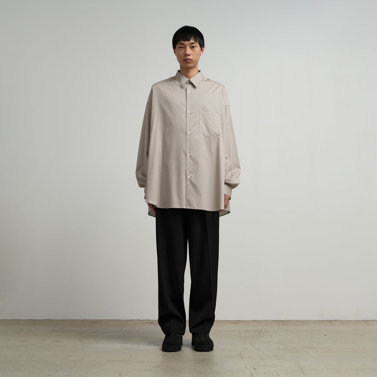 Graphpaper Silicon Poplin Oversized Regular Collar Shirt