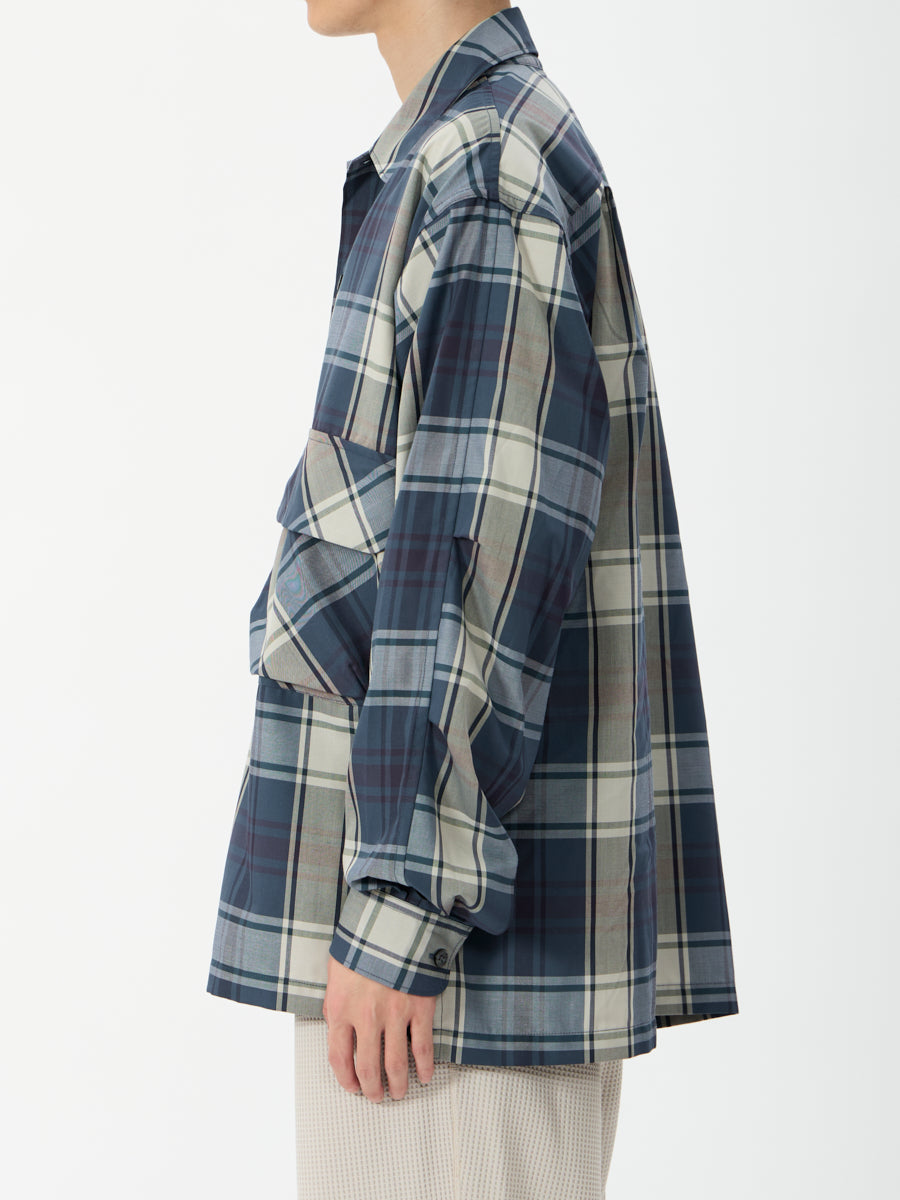 DAIWA PIER39 TECH SPORTS OPEN COLLAR SHIRT L/S BIG TARTAN