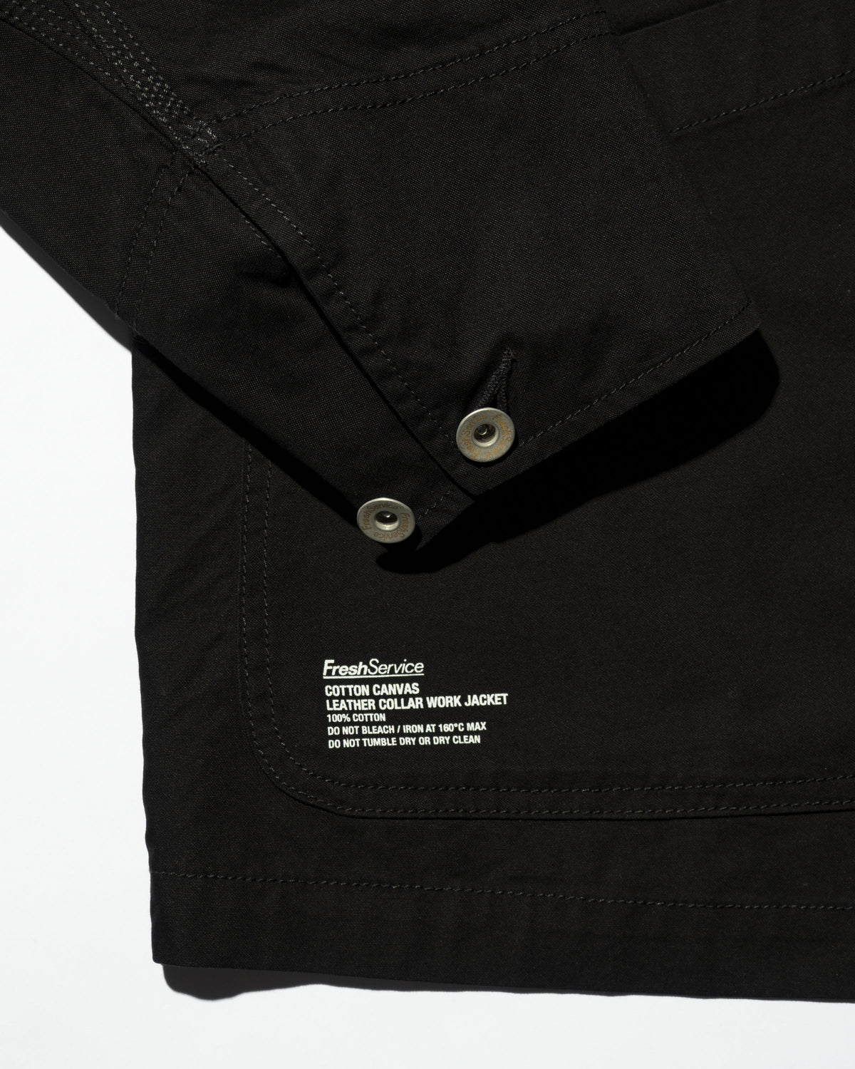 FreshService COTTON CANVAS LEATHER COLLAR WORK JACKET