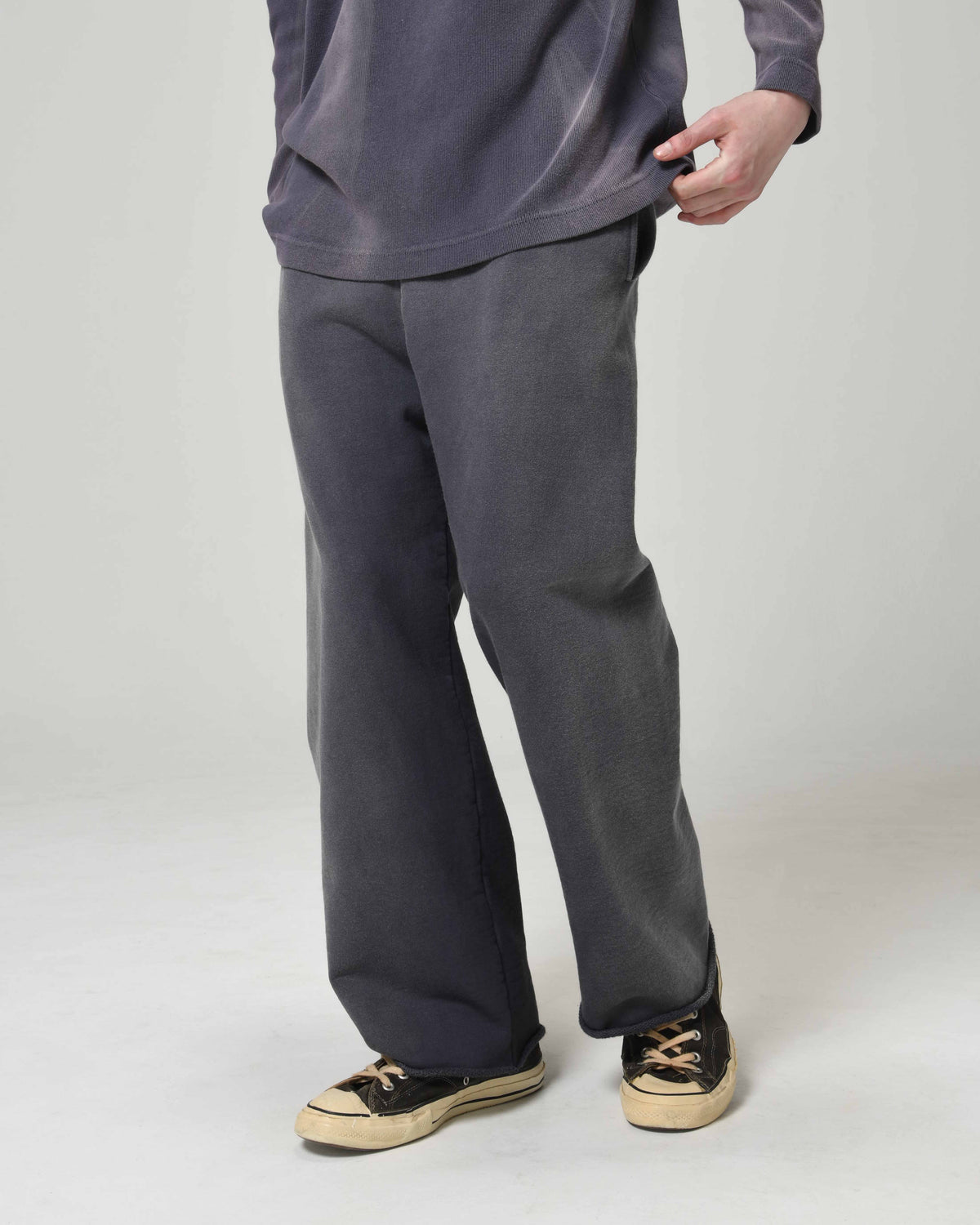 BOW WOW WEATHERED SWEAT PANTS - EGGPLANT