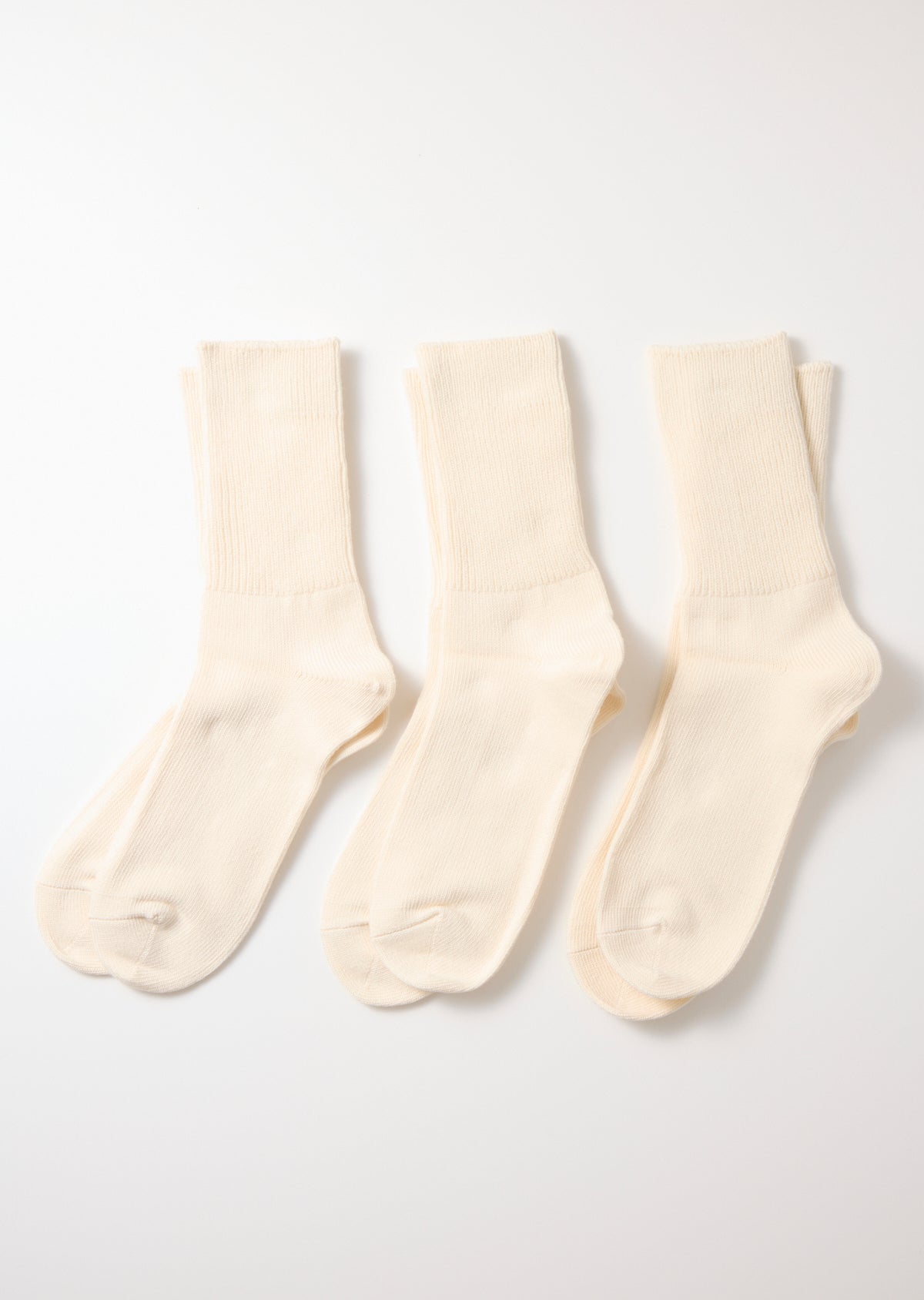 RoToTo ORGANIC DAILY 3 PACK RIBBED CREW SOCKS