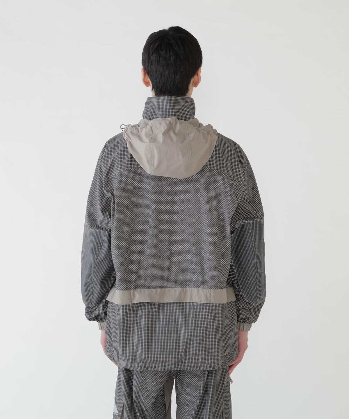 and wander x Brompton reflective rip hoodie