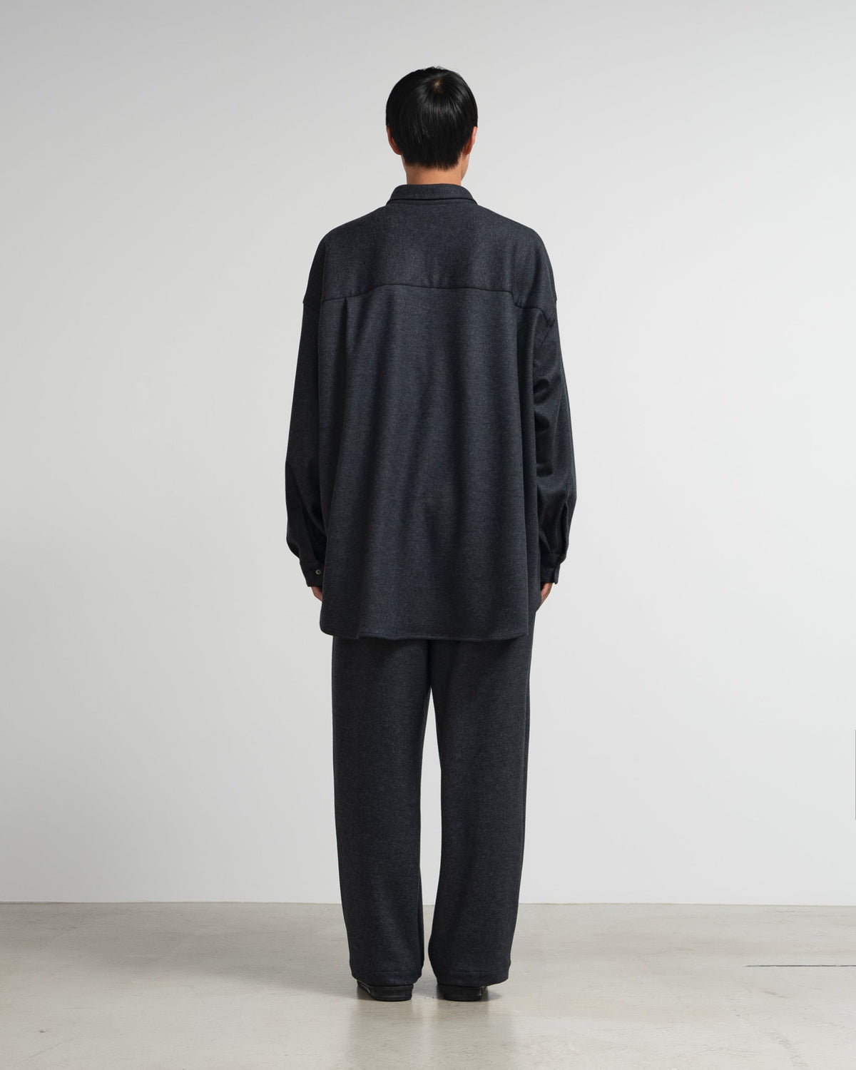 Graphpaper Wool Smooth Flannel Oversized Regular Collar Shirt