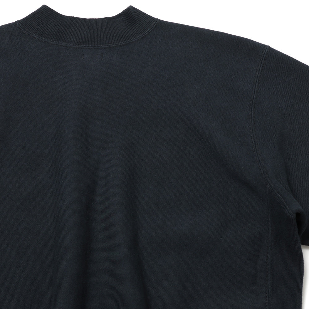 A.PRESSE Vintage Half Zip Rib Collar Sweatshirt