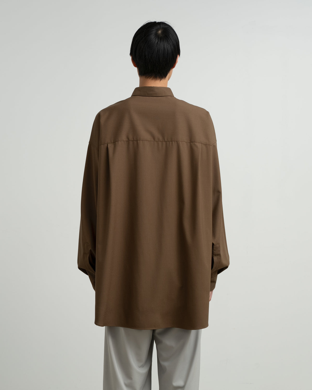 Graphpaper Extra Fine Wool L/S Oversized Regular Collar Shirt