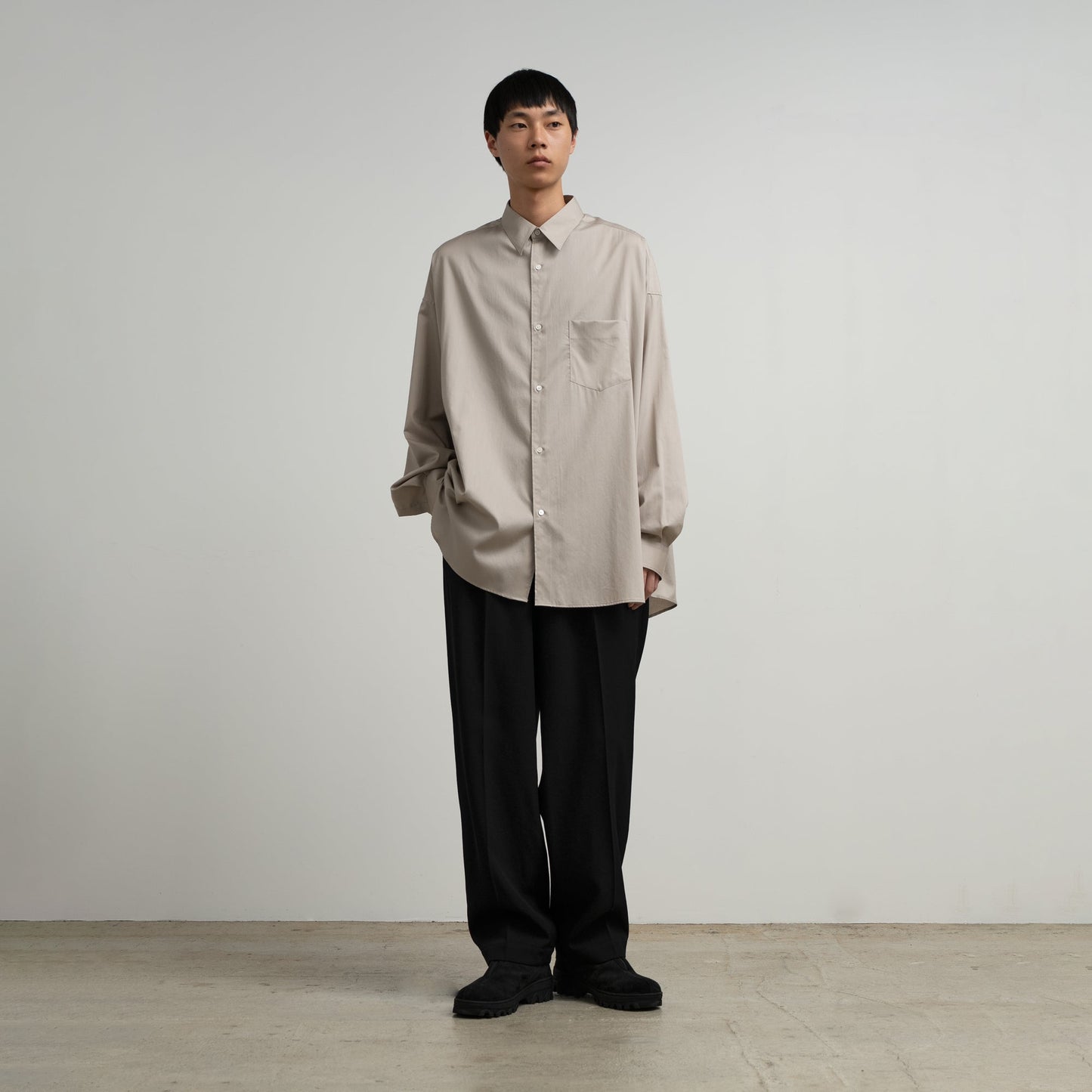 Graphpaper Silicon Poplin Oversized Regular Collar Shirt