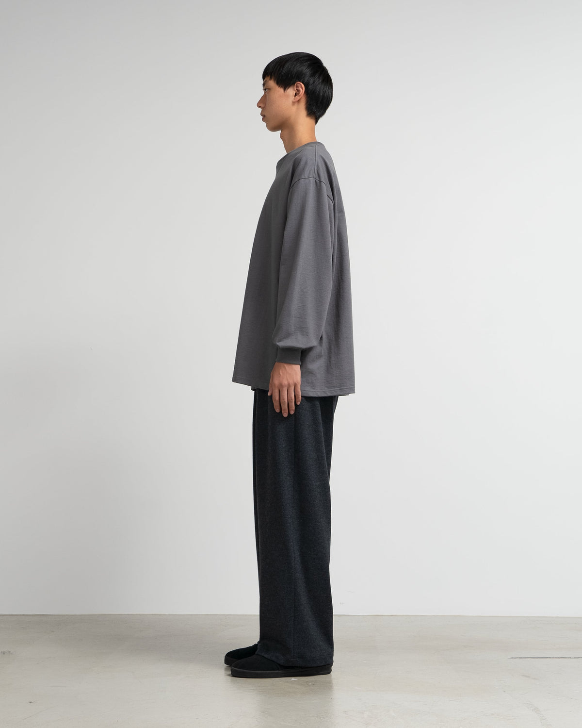 Graphpaper Wool Smooth Flannel Easy Wide Pants