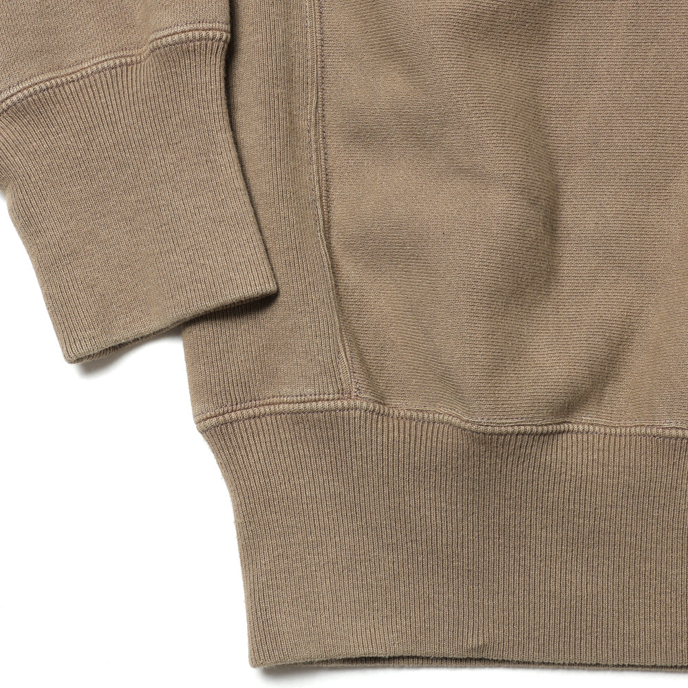 A.PRESSE Vintage Half Zip Rib Collar Sweatshirt