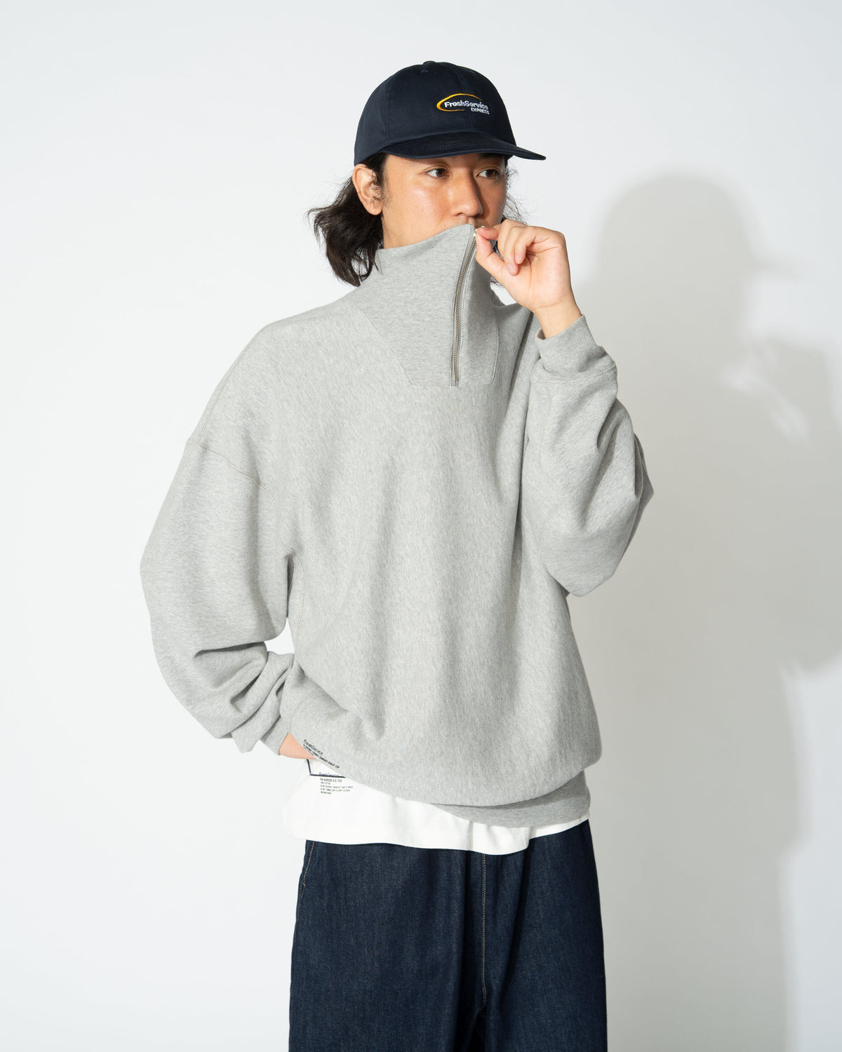 FreshService CLASSIC TERRY SWEAT HALF ZIP