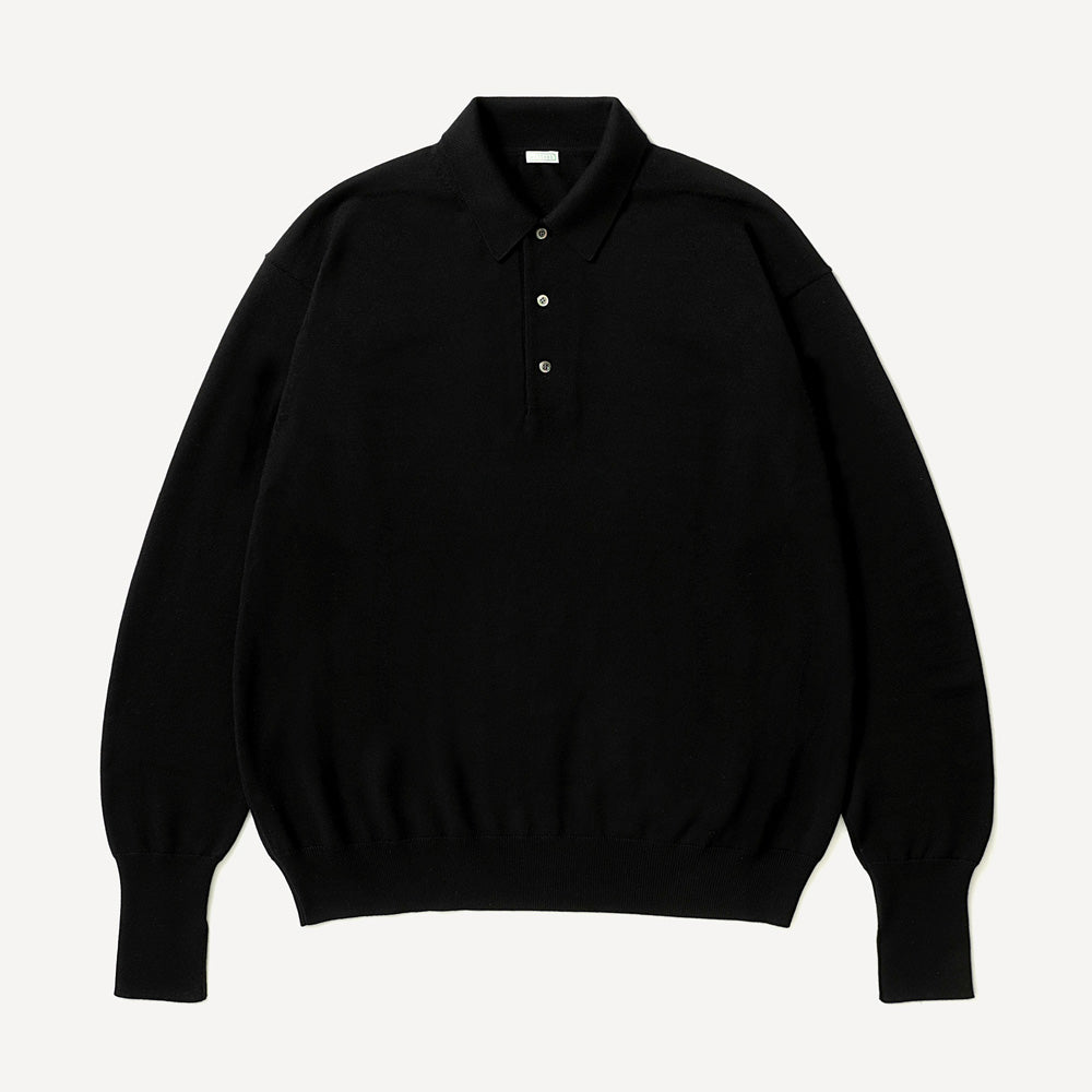 A.PRESSE Wool Knit L/S Polo Shirts
