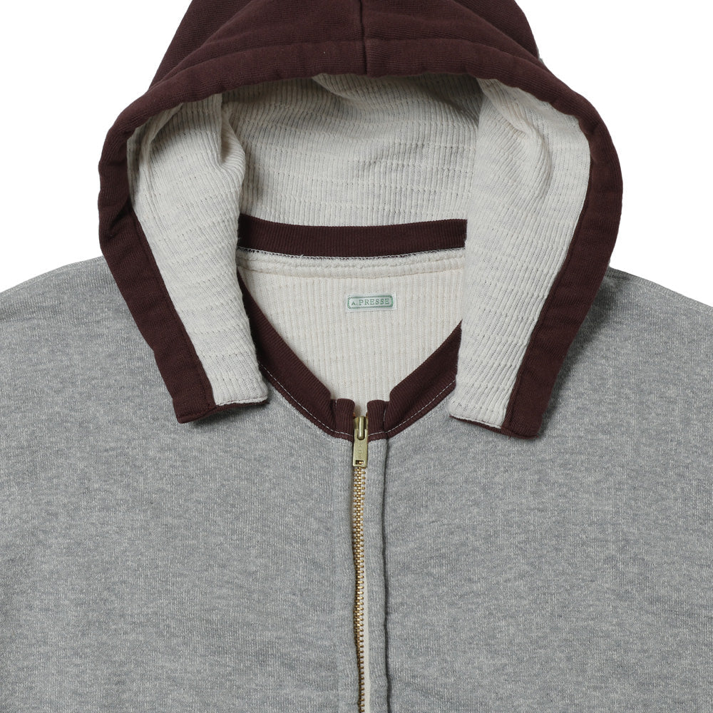 A.PRESSE Vintage Attached Hood Zip Parka
