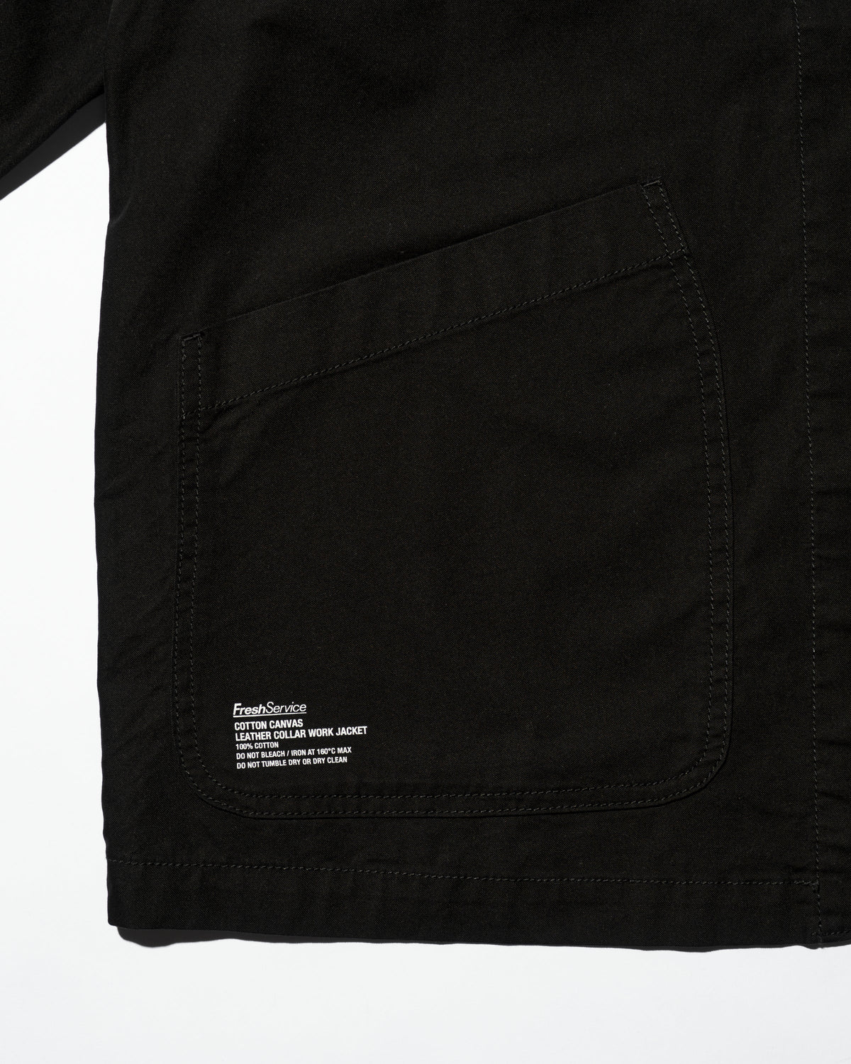 FreshService COTTON CANVAS LEATHER COLLAR WORK JACKET