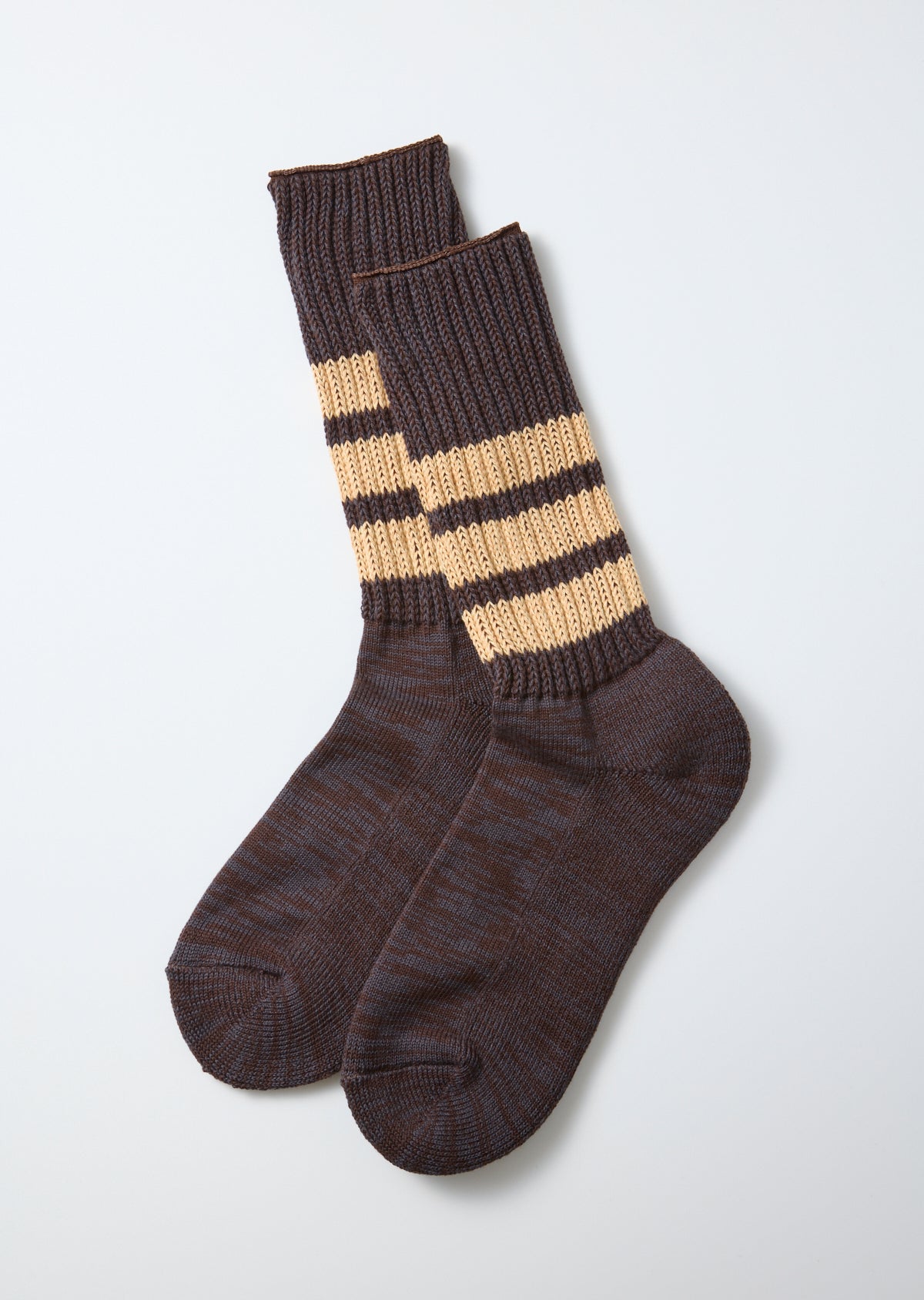 RoToTo COARSE RIBBED CREW SOCKS ”COLLEGE COLORS”