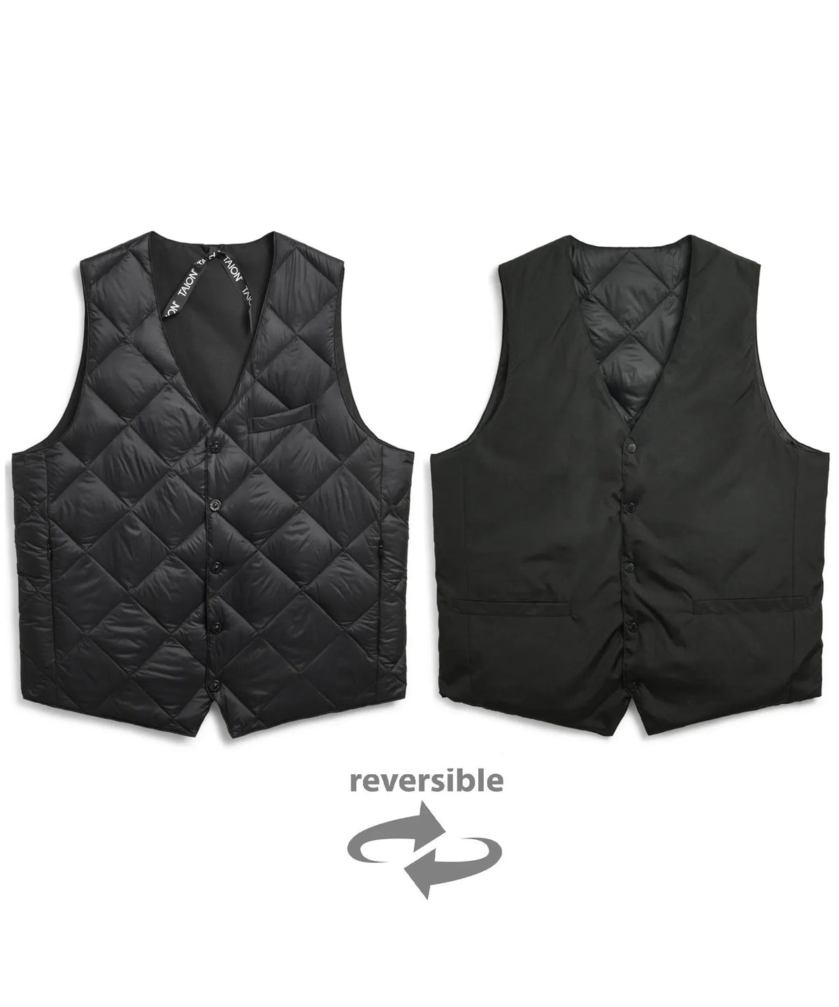 TAION City Line Reversible Single-Button Down Vest