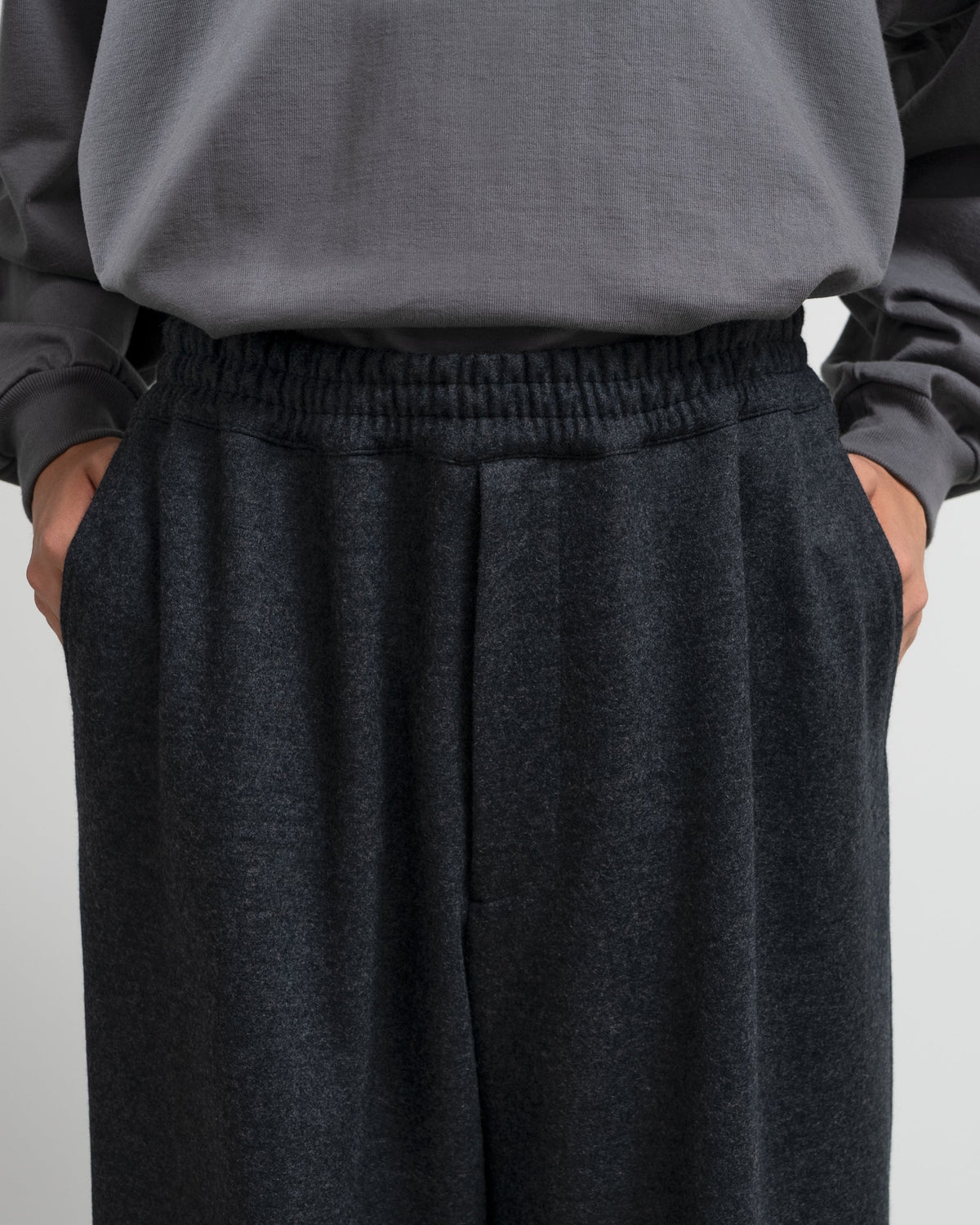 Graphpaper Wool Smooth Flannel Easy Wide Pants