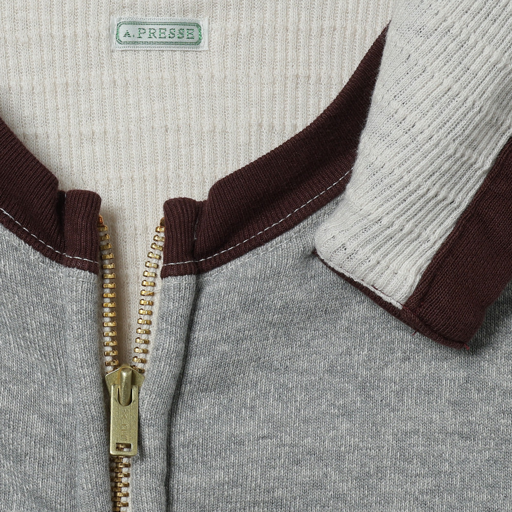 A.PRESSE Vintage Attached Hood Zip Parka