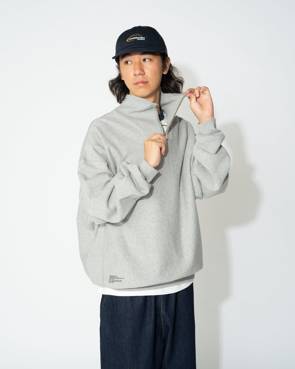 FreshService CLASSIC TERRY SWEAT HALF ZIP