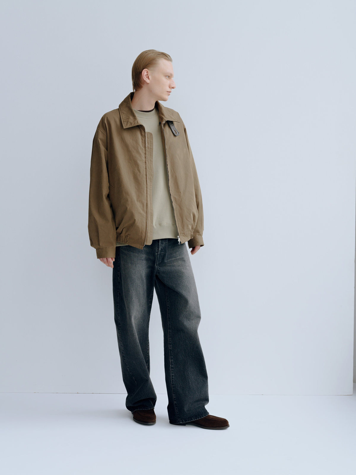 ssstein Detachable Collar Resin Finish Cotton Jacket