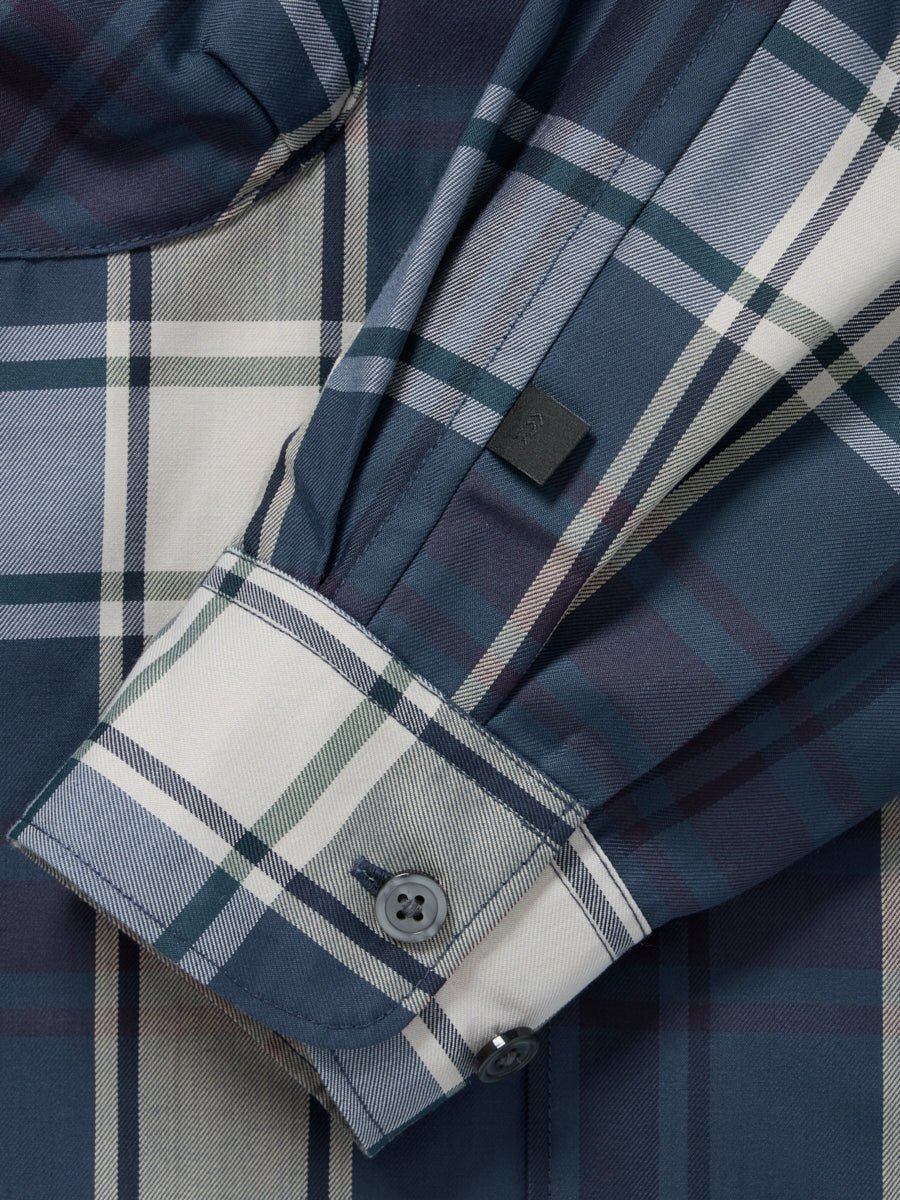 DAIWA PIER39 TECH SPORTS OPEN COLLAR SHIRT L/S BIG TARTAN