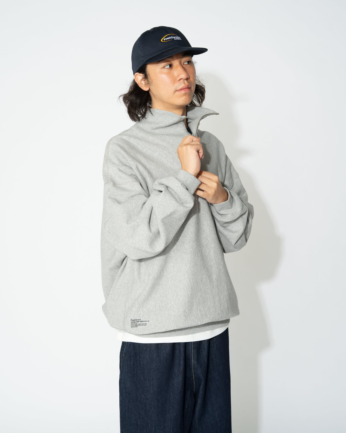 FreshService CLASSIC TERRY SWEAT HALF ZIP