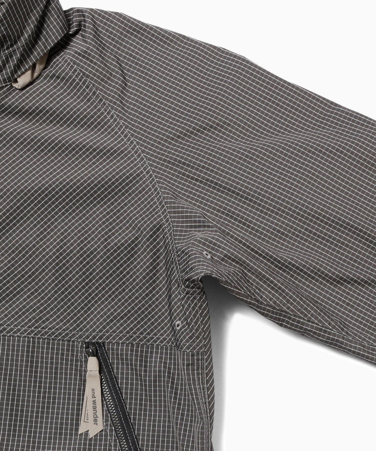 and wander x Brompton reflective rip hoodie