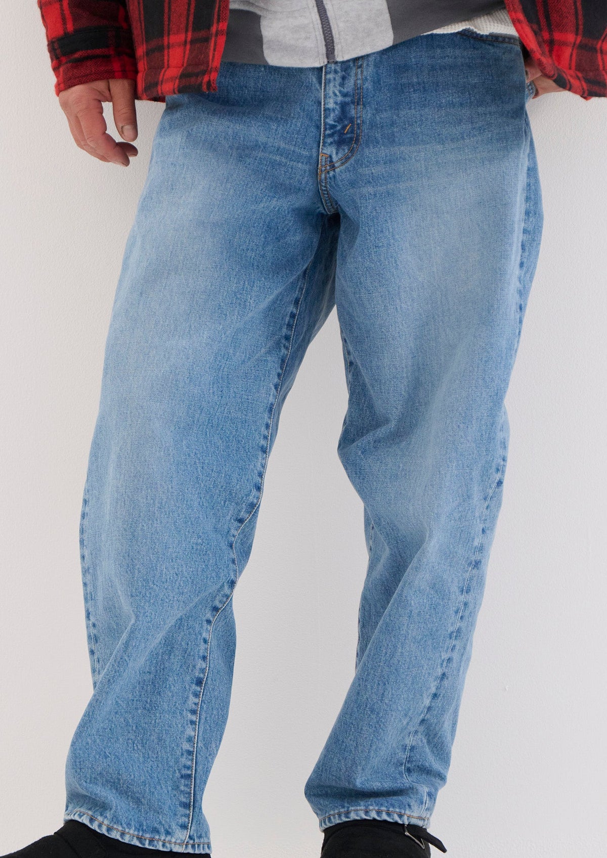 DESCENDANT 1995 DENIM TROUSERS BAGGY HARD WASH
