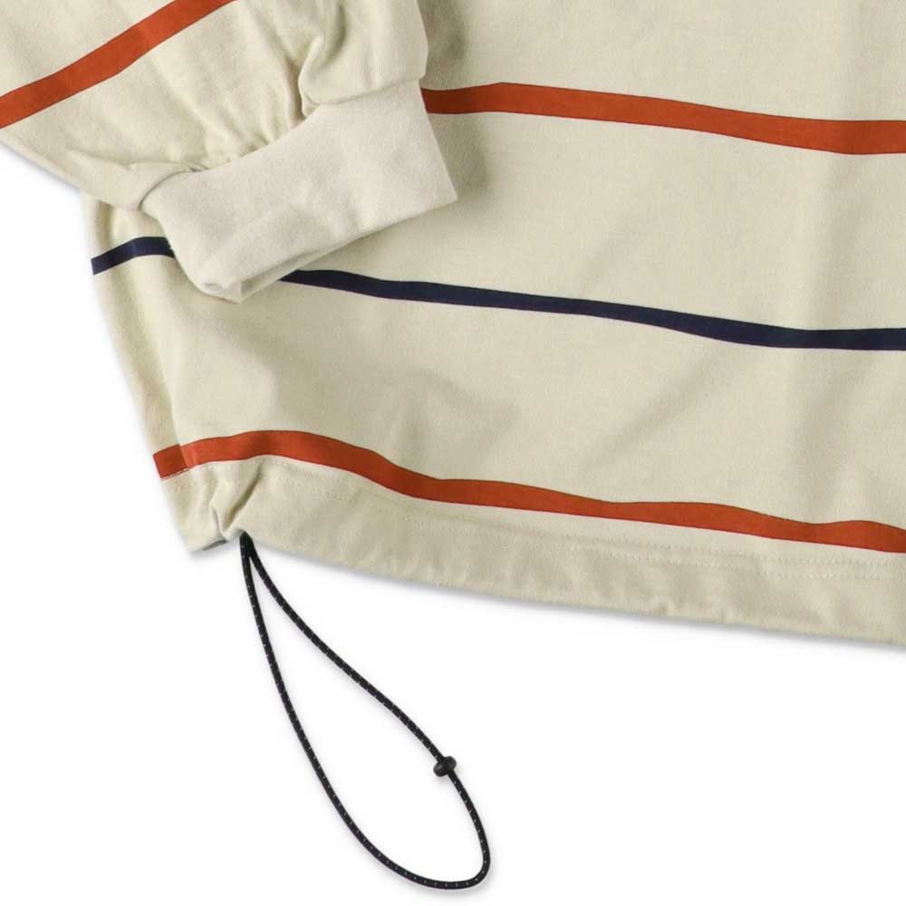 S.F.C (STRIPES FOR CREATIVE) SUPER BIG STRIPE LS TEE (W/DRAWSTRRINGS)