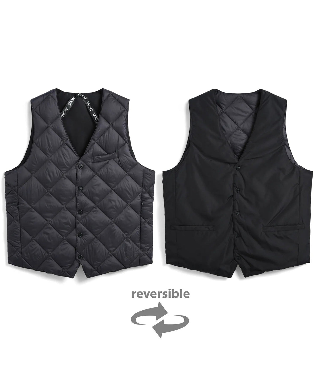 TAION City Line Reversible Single-Button Down Vest