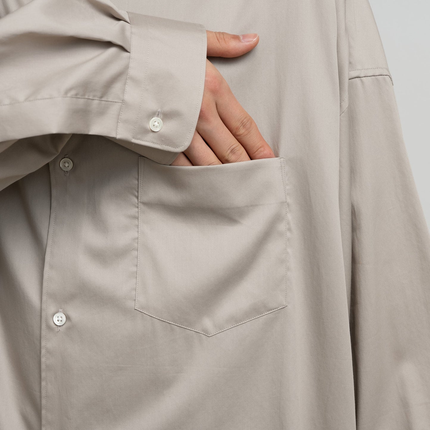 Graphpaper Silicon Poplin Oversized Regular Collar Shirt