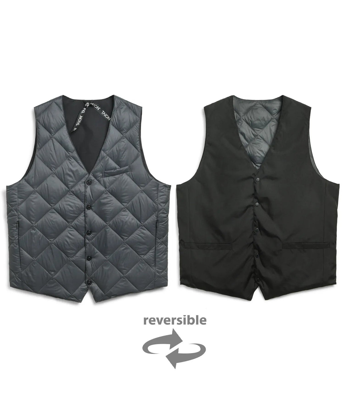 TAION City Line Reversible Single-Button Down Vest