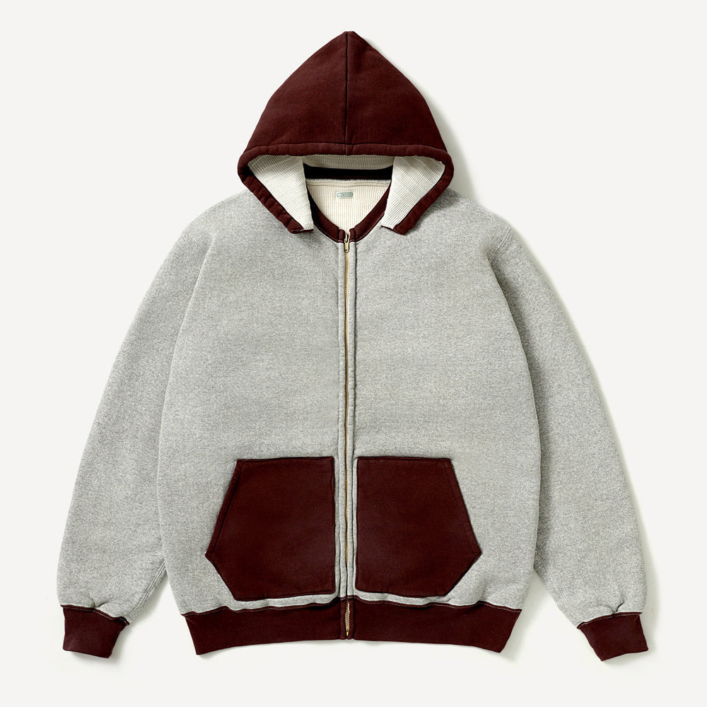 A.PRESSE Vintage Attached Hood Zip Parka