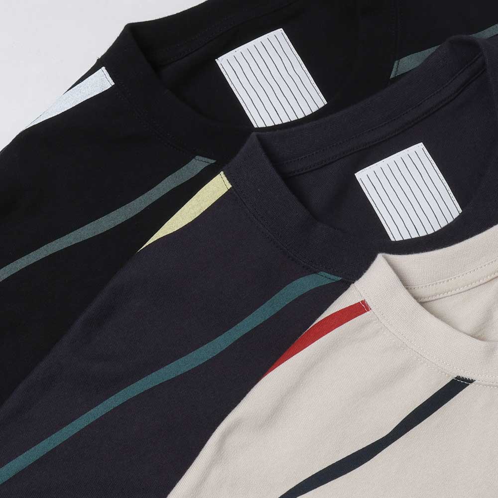 S.F.C (STRIPES FOR CREATIVE) SUPER BIG STRIPE LS TEE (W/DRAWSTRRINGS)