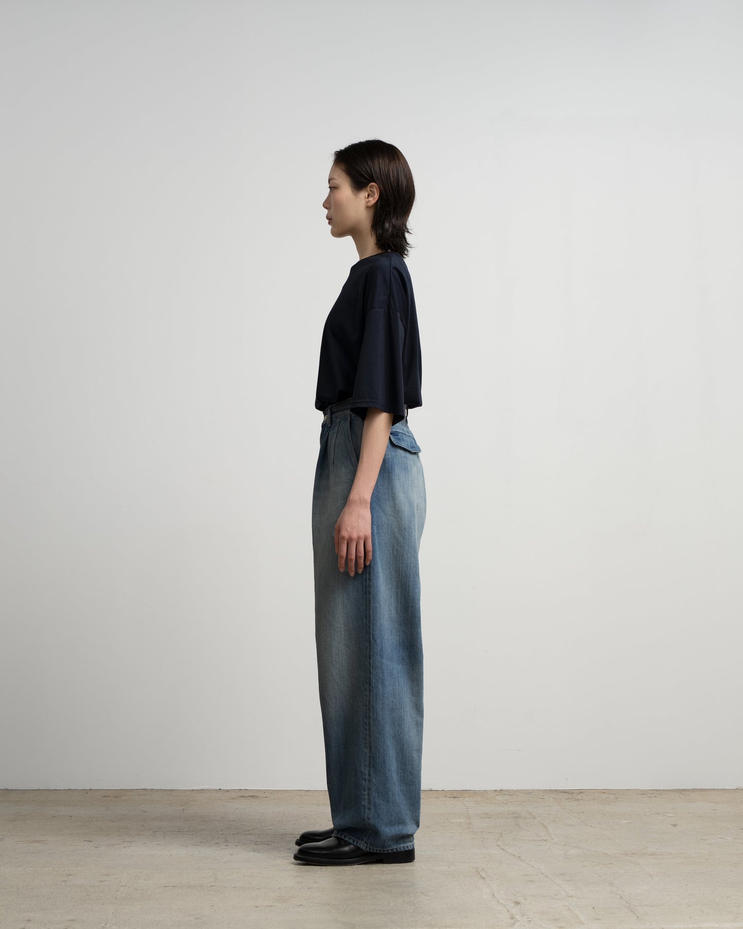 Graphpaper Selvage Denim Two Tuck Pants - LIGHT FADE
