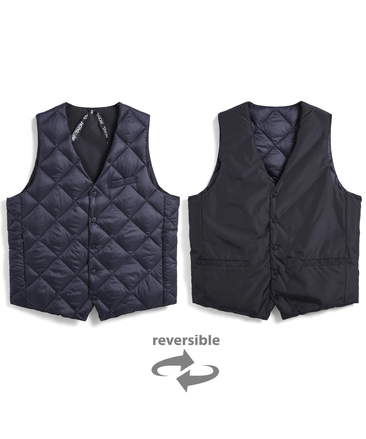 TAION City Line Reversible Single-Button Down Vest
