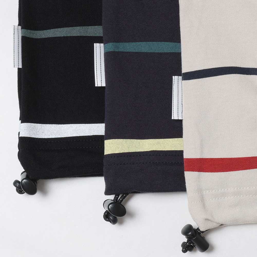 S.F.C (STRIPES FOR CREATIVE) SUPER BIG STRIPE LS TEE (W/DRAWSTRRINGS)