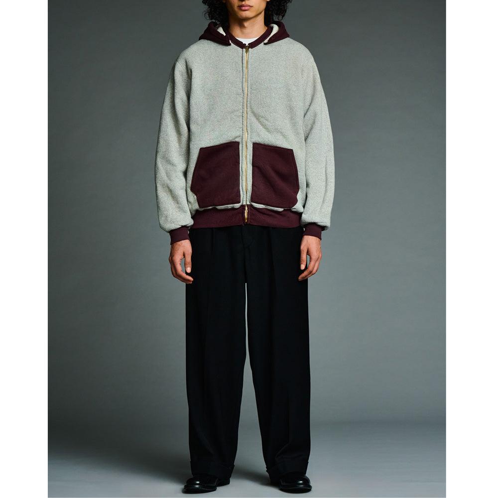 A.PRESSE Vintage Attached Hood Zip Parka