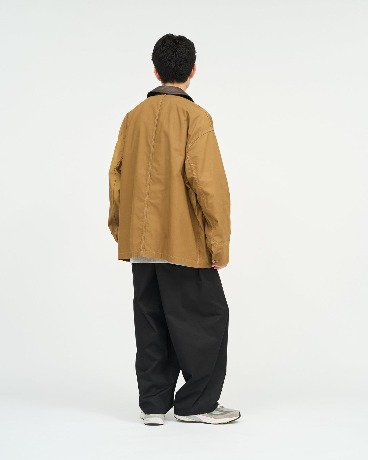 FreshService COTTON CANVAS LEATHER COLLAR WORK JACKET