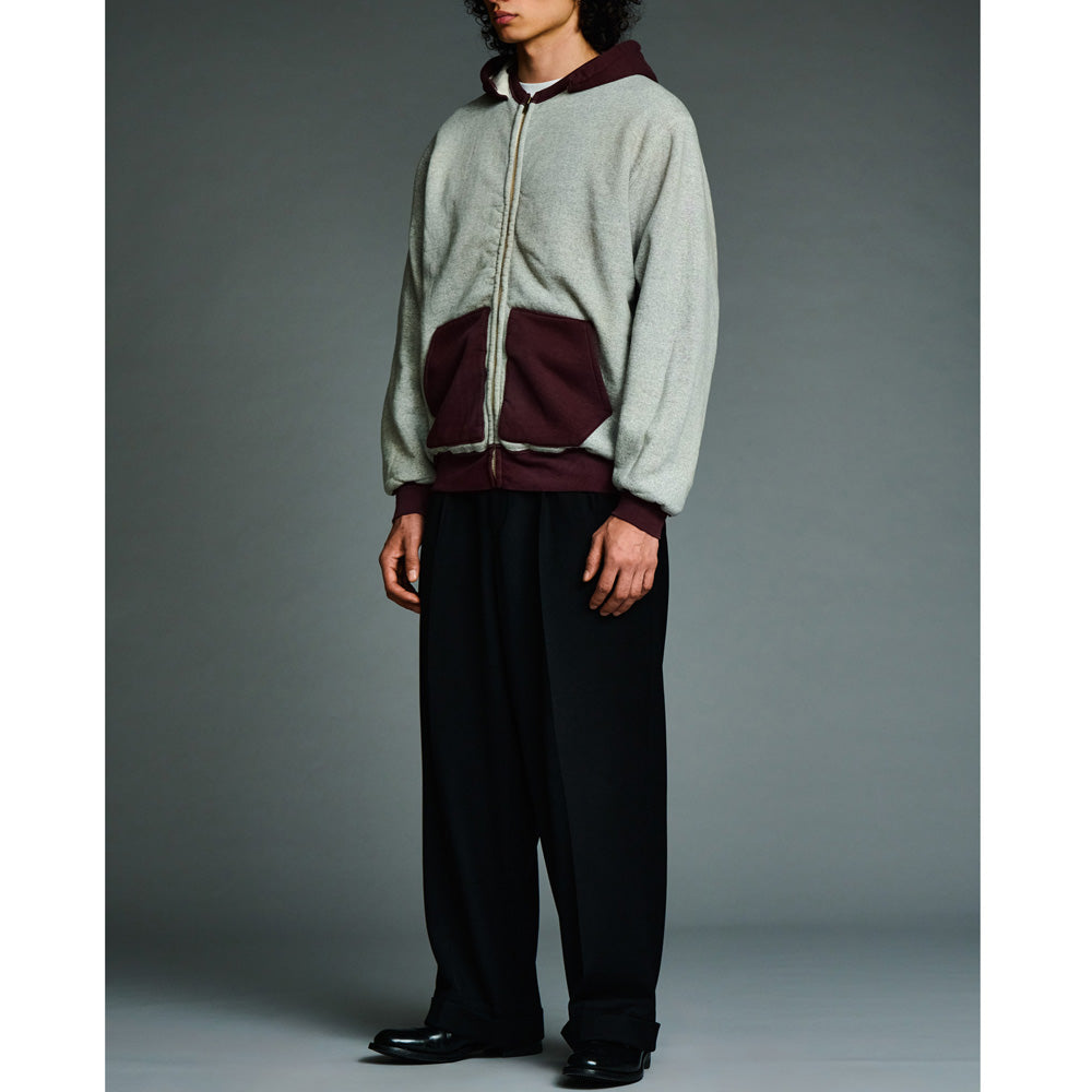 A.PRESSE Vintage Attached Hood Zip Parka