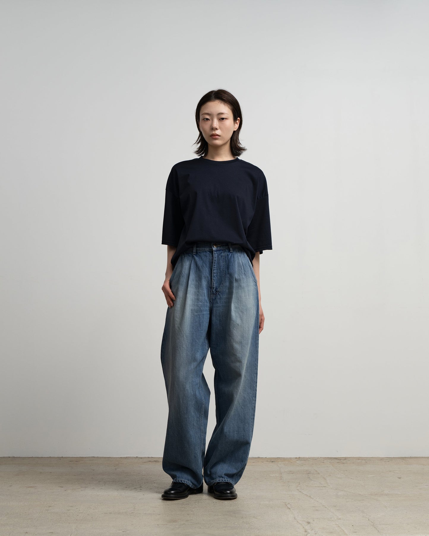 Graphpaper Selvage Denim Two Tuck Pants - LIGHT FADE