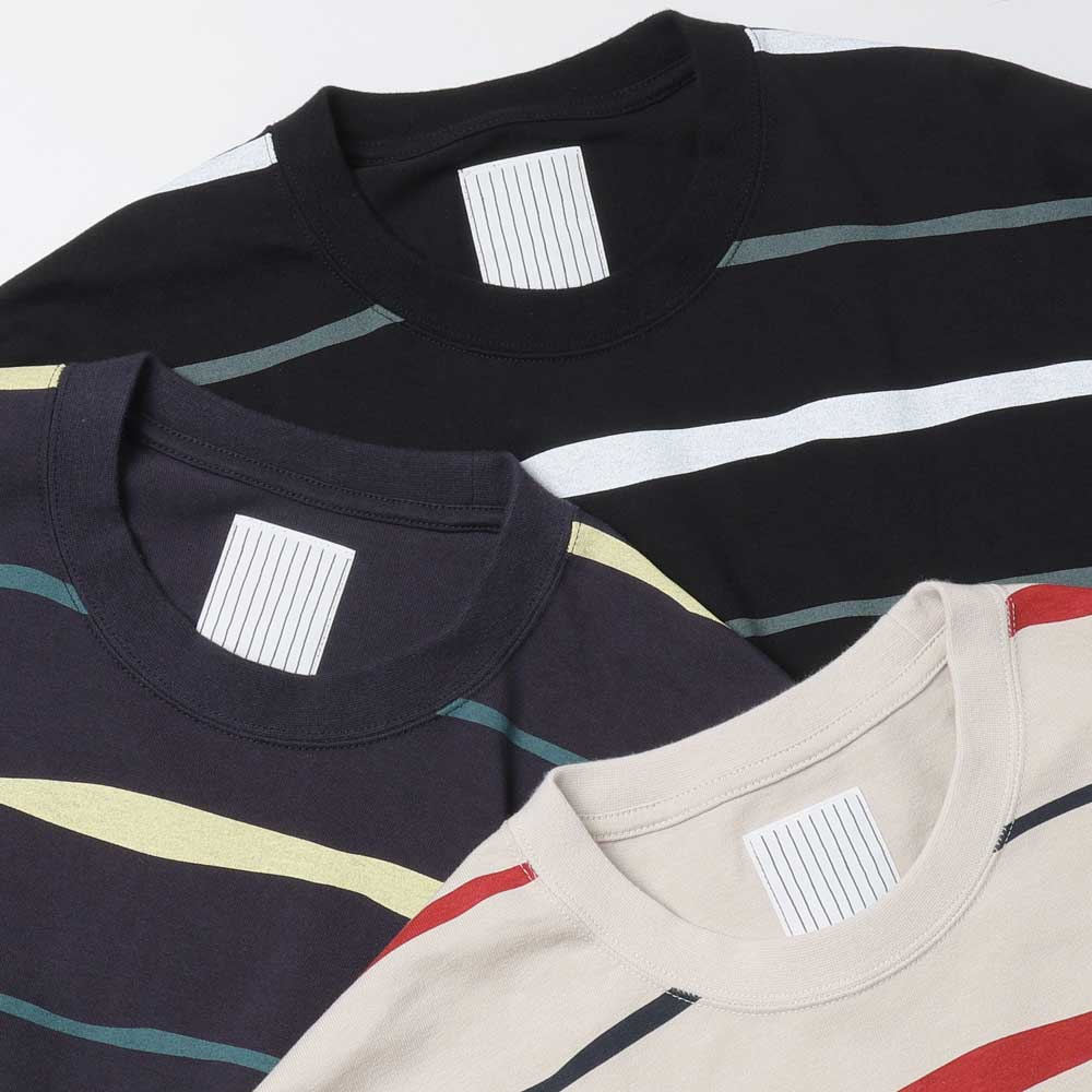 S.F.C (STRIPES FOR CREATIVE) SUPER BIG STRIPE LS TEE (W/DRAWSTRRINGS)