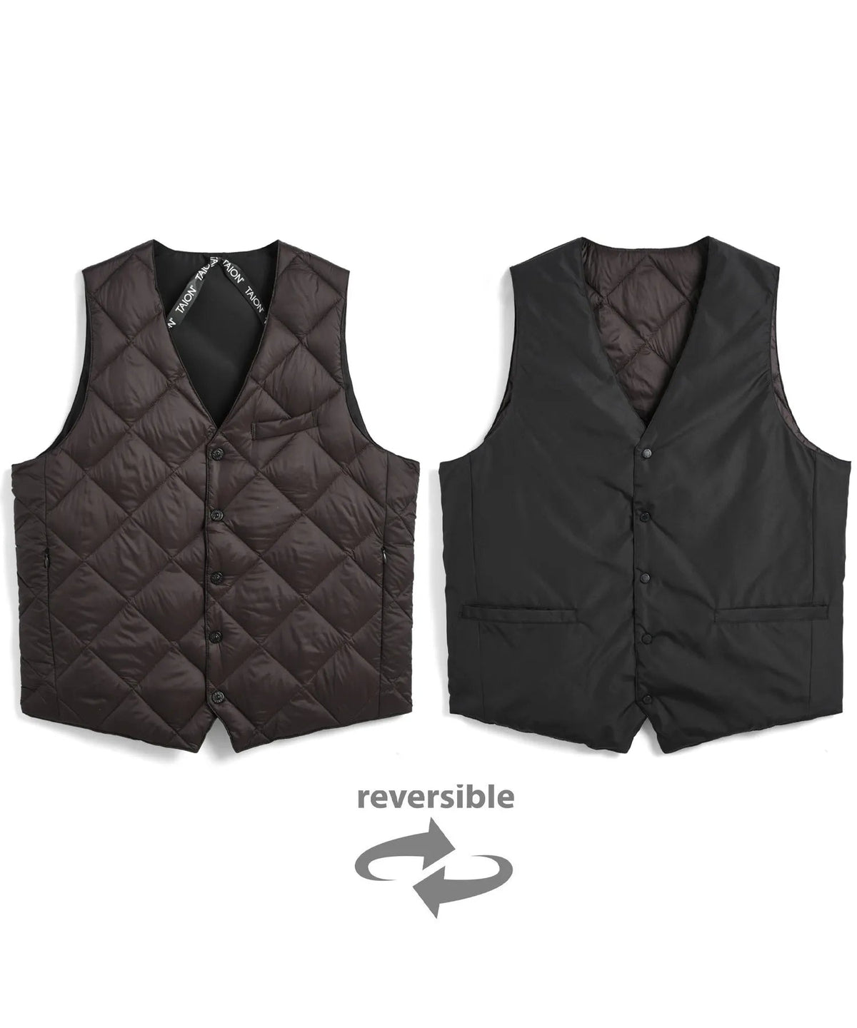 TAION City Line Reversible Single-Button Down Vest